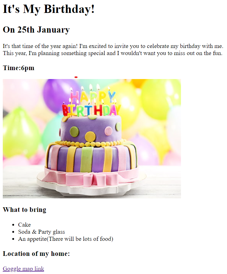 birthday invite project preview